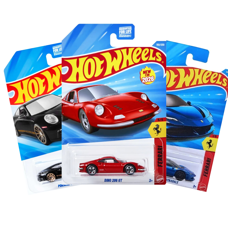 Hot Wheels Miniatura Ferrari Dino F40 Stradale Porsche 911
