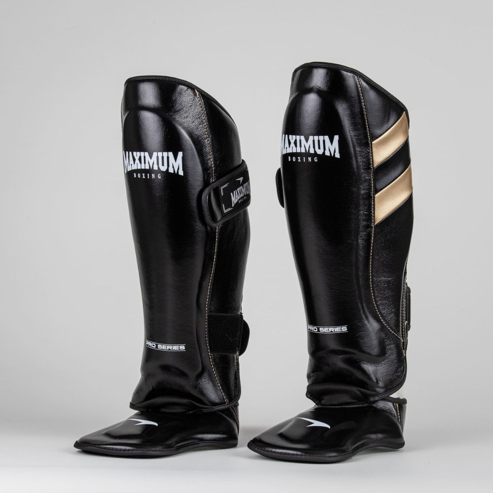 Caneleira Profissional Pro Preto e Dourado Muay Thai e Kickboxing ...