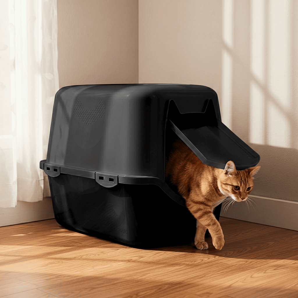Caixa de areia fechada antiodor Dura Pet's em imagem de produto da curadoria