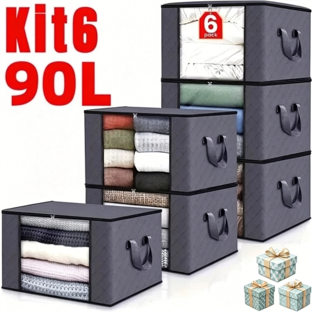 Saco Organizador para Cobertor Caixa Organizadora Casaco Guarda Roupa ...