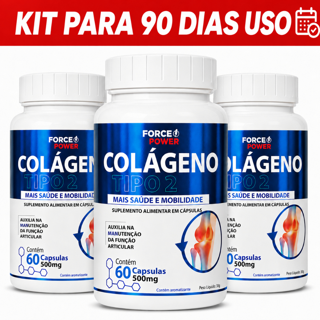 3 Colageno Tipo 2 ORIGINAL para Artrose Artrite Joelho Ossos ( KIT PARA ...