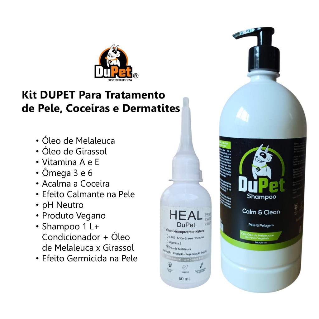 DuPet Shampoo CALM & CLEAN + Óleo Dermoprotetor – Pele & Pelagem - Pet ...