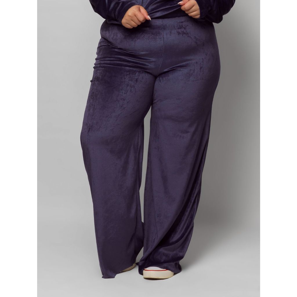 Calça Pantalona Térmica De Plush Inverno Plus Size 11317 | Shopee