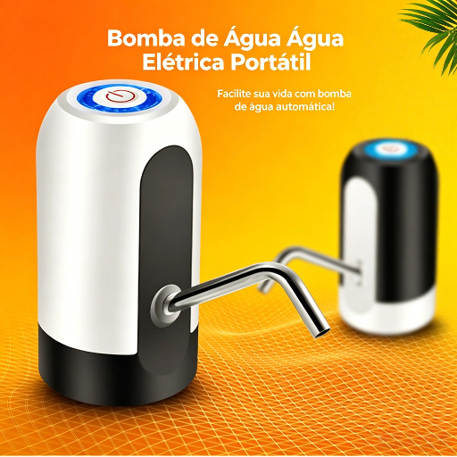 Bomba Elétrica Filtro Para Galão De Água 20L USB