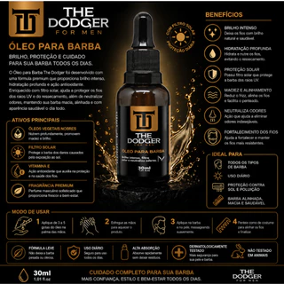 ÓLEO PARA TRATAMENTO BARBA 30ML - THE DODGER