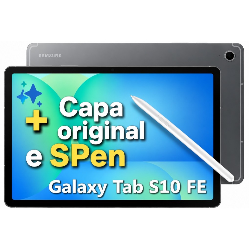 Tablet Samsung Galaxy Tab S10 FE 128GB WiFi - Cinza, com Caneta S