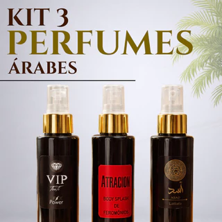 Kit Exclusivo 3 Perfumes Árabes 100ml Cada Alta Fixação Importados