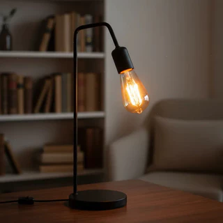 Luminária De Mesa Abajur L Retro Vintage Industrial em Alumínio Moderno Bivolt