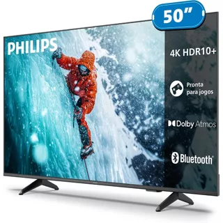 Smart TV 50" Philips 4K 50PUG7300 Bluetooth HDR Dolby Atmos HDMI USB Wi-Fi