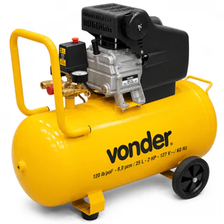 Motocompressor de Ar 8,0 pcm Profissional 25 Litros MCV25 Vonder