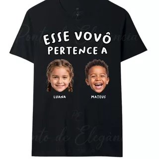Camiseta dia dos pais vovô personalizada com sua foto presente P ao G3 Oferta