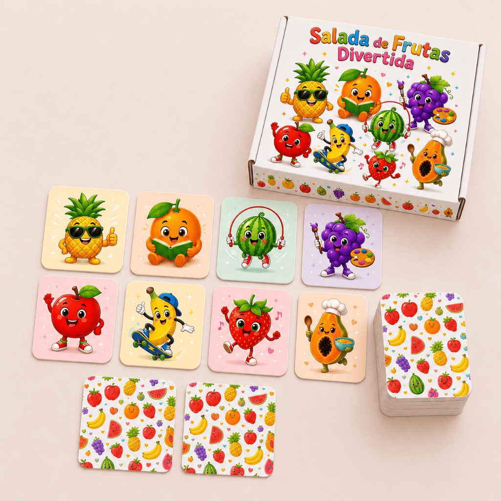 Jogo da Memória Personalizado para Festas — Frutas