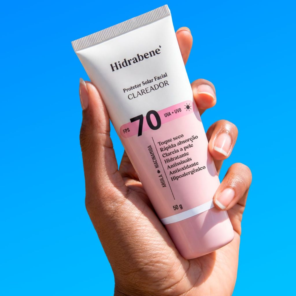 Protetor solar clareador facial Hidrabene FPS 70 — foto 4