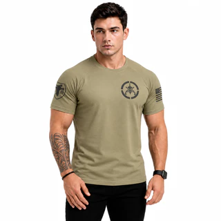 Camiseta Dry Fit Original Muscle Fit Militar Masculina Bope Fantasma
