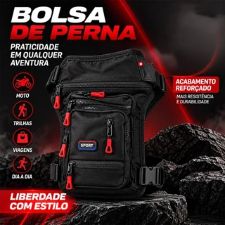 Bolsa de Perna para Moto com Vários Compartimentos Ajustável Pochete