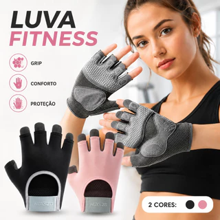 Luvas de Academia Meio-Dedo Unissex – Munhequeira Ajustável, para Musculação & Exercícios Fit karina