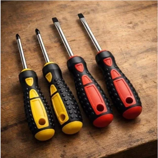 Kit Jogo De Chave Fenda 4 peças Ferramenta Cabo Emborrachado Ferramentas Pronta Entrega