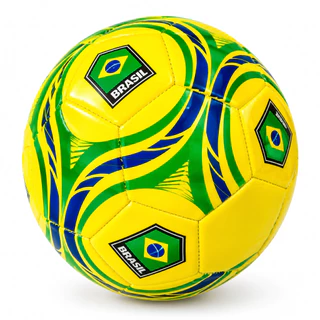 Bola Futebol Brasil Número 5 Clássica Amarela Resistente Durável Treino Jogo Oferta Promoção