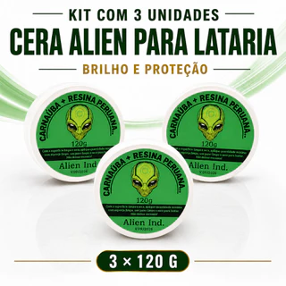 Cera Alien Ind Automotiva Queimado Riscos Auto Brilho Polimento Carnaúba 120G