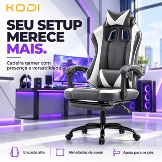 Cadeira Gamer Profissional Ajustável, Reclinável e Confortável para Escritório e Estudos -F19