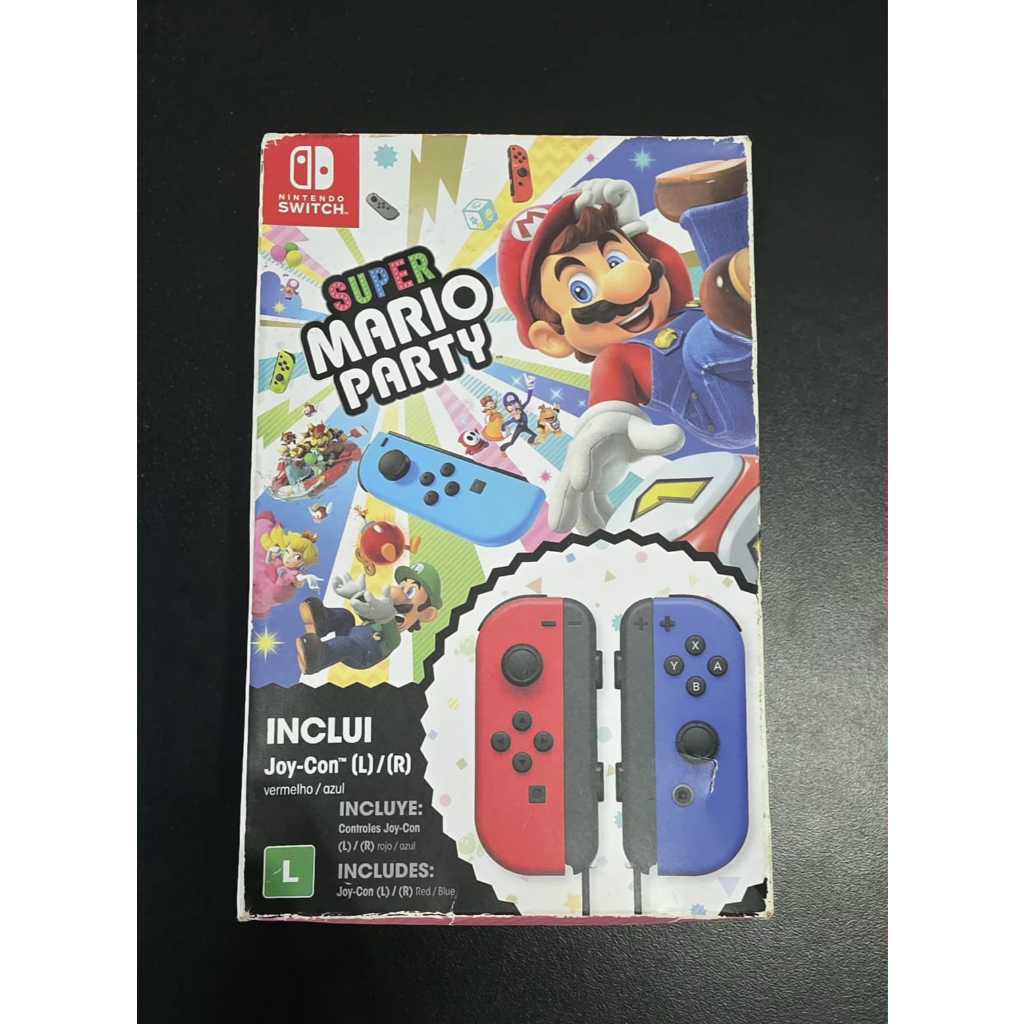 Super Mario Party Digital + Red & Blue Joy Con Bundle - Nintendo