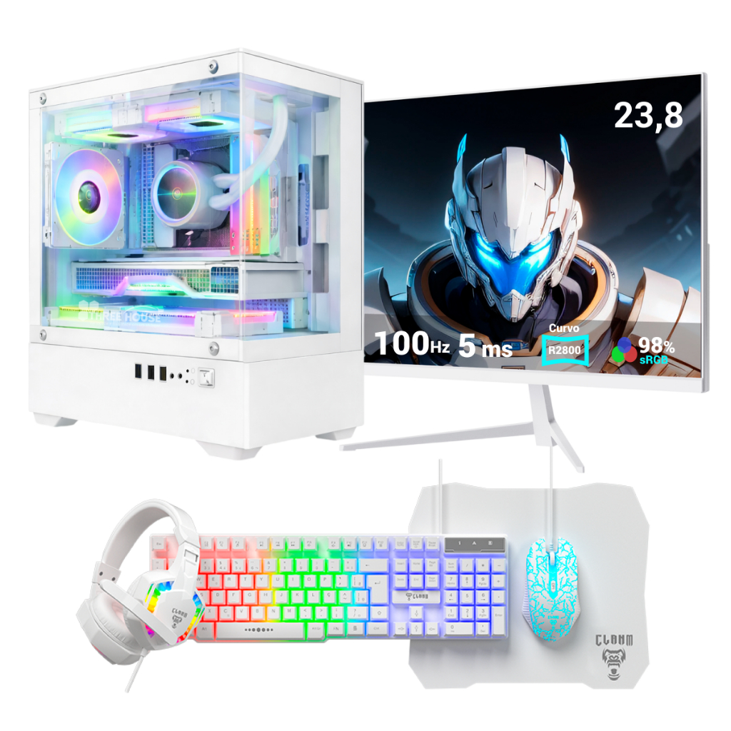 Pc Gamer Completo Branco Intel I7 16gb Ssd480gb Gt730 480 Gb 16 Gb
