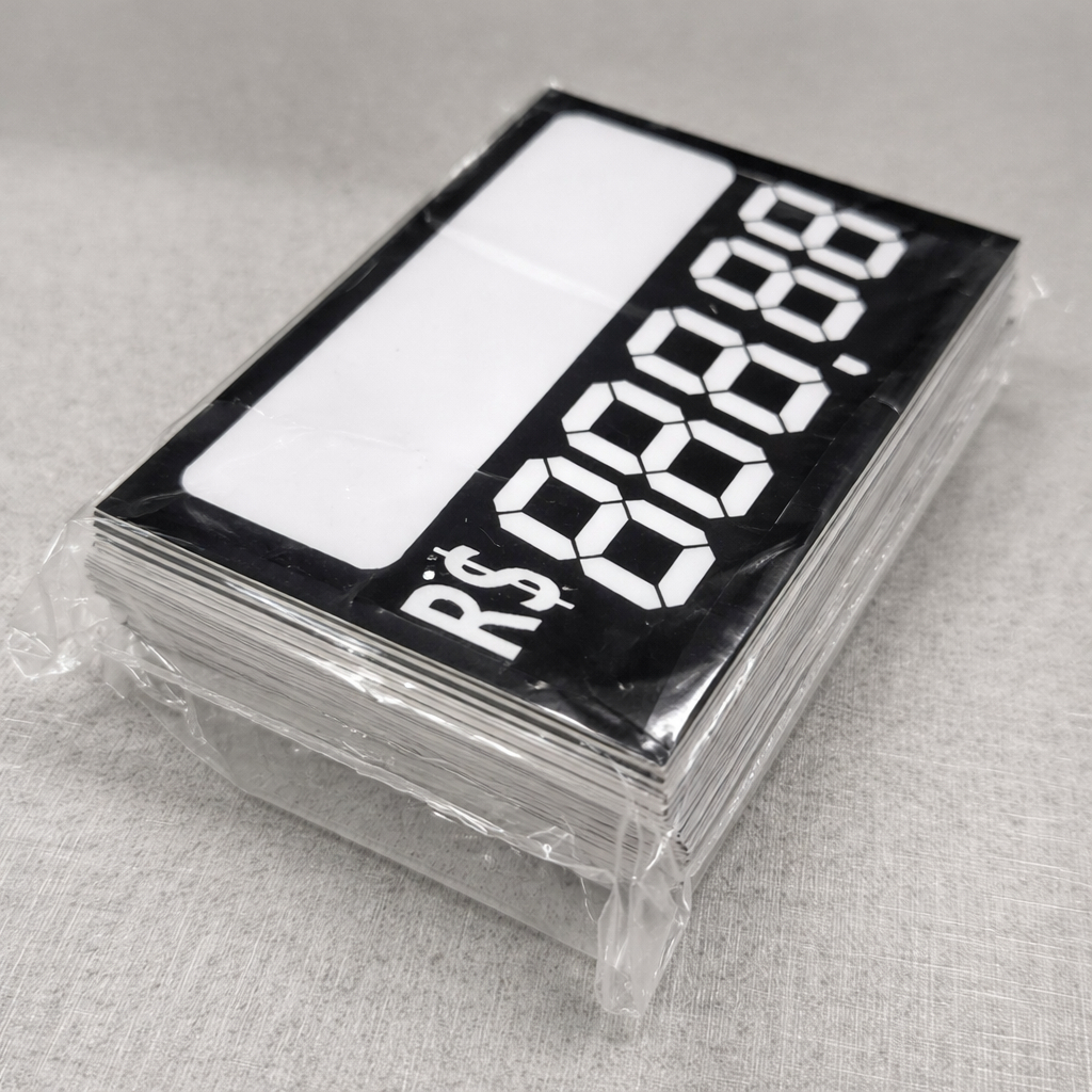 100 Etiquetas M PVC Dígito Reutilizável Para Lojas Vitrines 