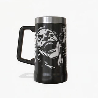 Copo Caneca Térmica Inox 700ml Personalizada Laser 360º Graus Colecionador Coringa Sorrindo Cerveja