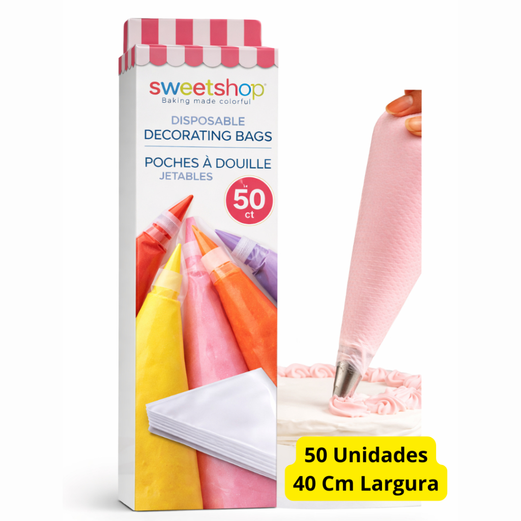 Sacos de confeitar Importado reutilizável 40cm Com 50 Unidad