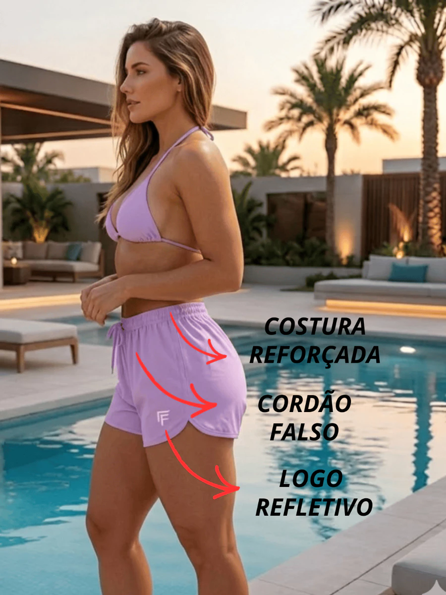 Short Feminino Tactel Moda Praia e Casual Leve Confortável para Verão - foto 4