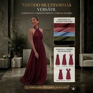vestido longo marsala madrinha em Promoção na Shopee Brasil 2026