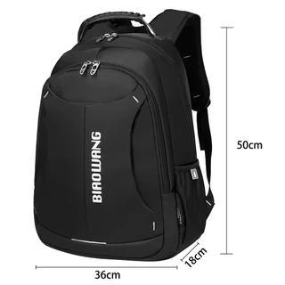 Mochila Biaowang Masculina Impermeável com Alça de Aço e Alças Reforçadas para Notebook Viagem Trabalho Escolar