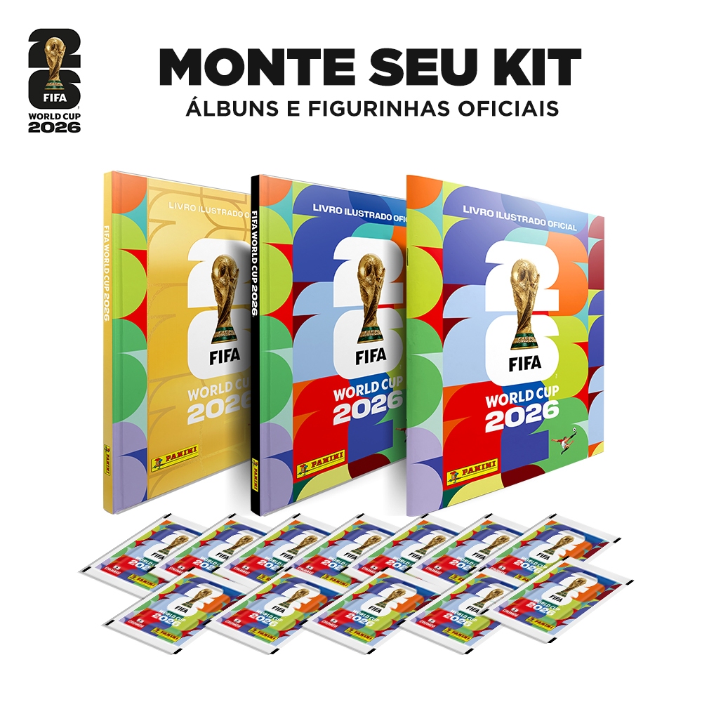 Coleção Copa do Mundo 2026 - Monte Seu Kit com Álbuns e Envelopes de ...