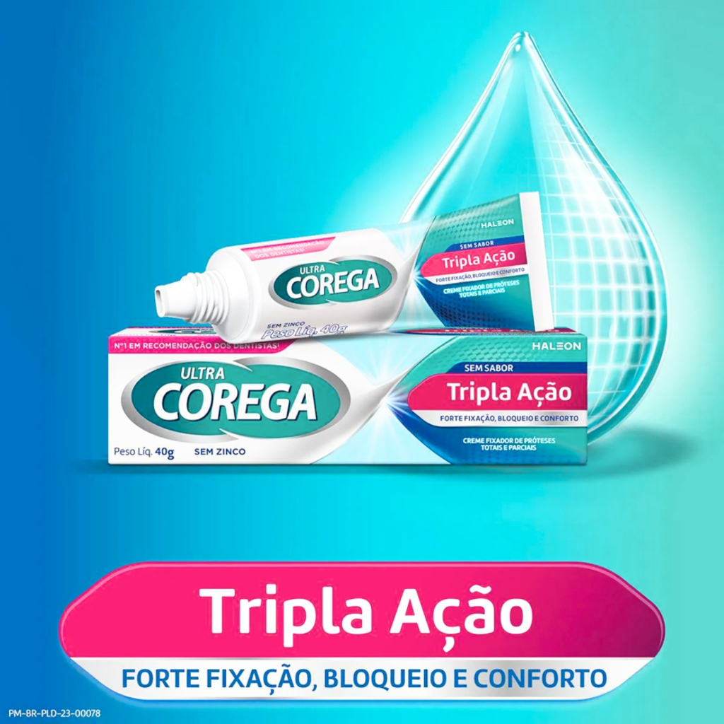 Fixador Dentadura Corega Ultra Forte e Duradouro | Shopee Brasil