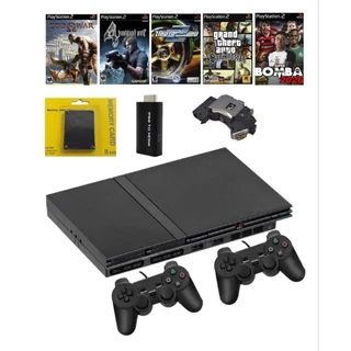 Ps2 slim + 2 controles + de 2400 Jogos + Memory card