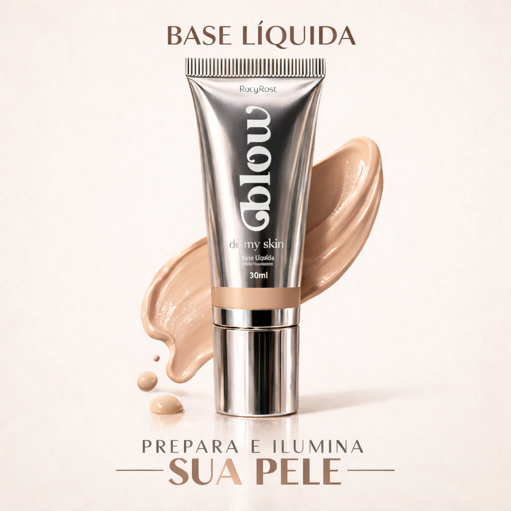 Base Líquida Ruby Rose Blow Dewy Skin 30ml Alta Cobertura Efeito Glow ...