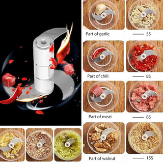 Mini Processador Triturador Sem Fio Elétrico 250ML De Alimentos Para Legumes Alho Gengibre Espremedor De Alho — foto 2 — Achou Levou Brasil