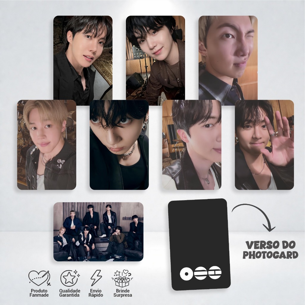 Photocards BTS OT7 | Arirang | Pack com 8 Cards | Fanmade Premium