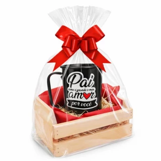 Cesta Com Caneca de Alumínio Dia Dos Pais Lembrancinha Presente Pai