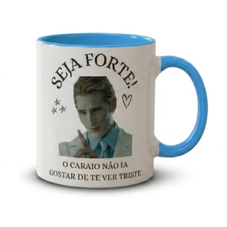 Caneca seja forte Caraio crepúsculo carlisle pai do edward - branca, colorida e mágica
