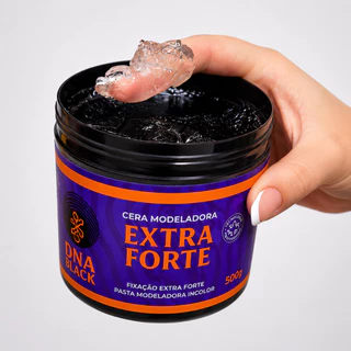 Cera Modeladora DNA Black Extra Forte 500gramas para Tranças, Penteados e Baby Hair.