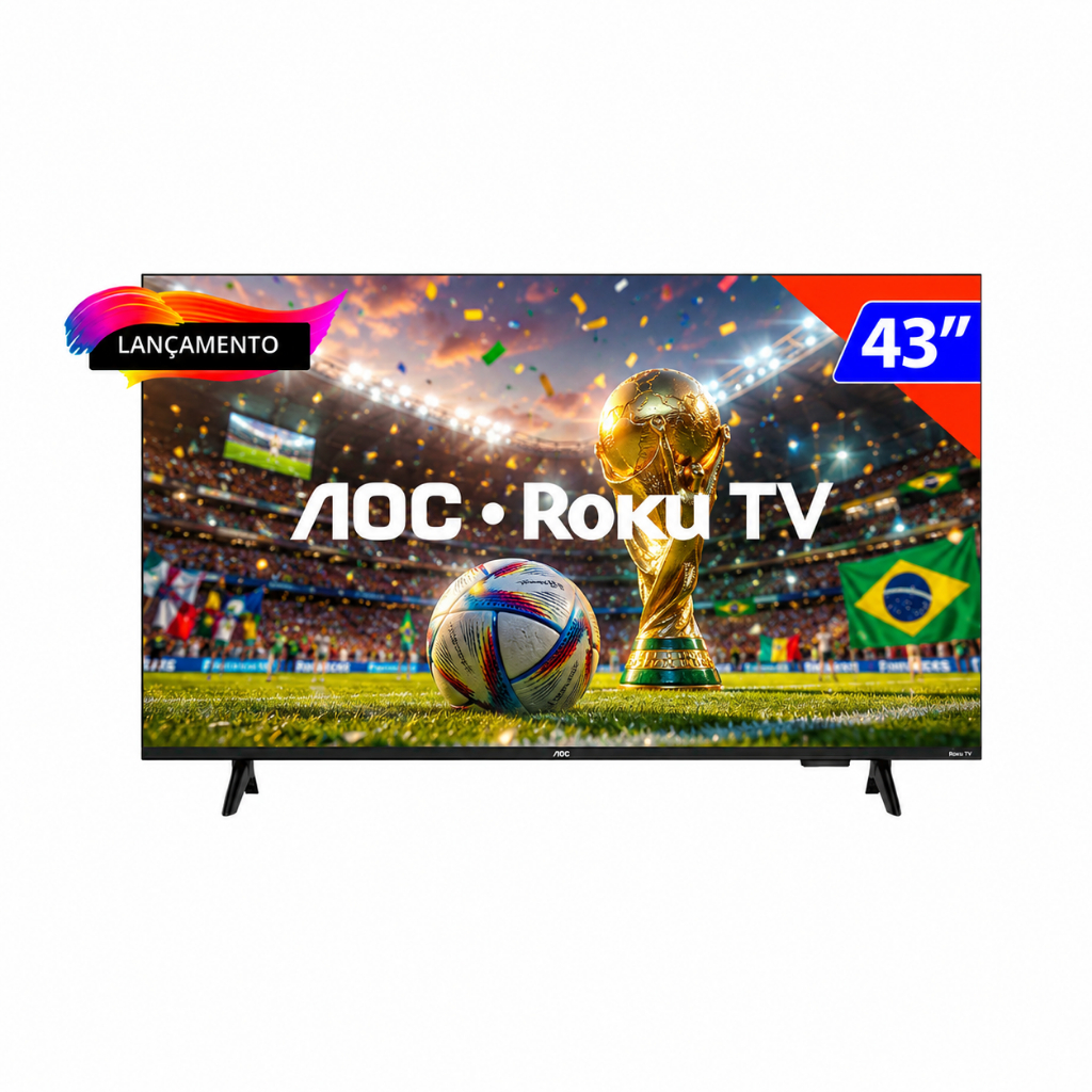 Tv Smart 43 Polegadas Aoc Roku Hd Wi-fi 43s515578g