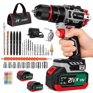 Furadeira parafusadeira profissional​ 21V 120n.m Brushless 2 Bateria 2.0AH