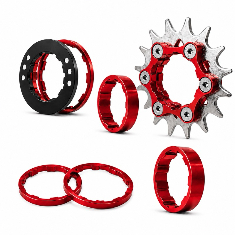 Kit Single 16 Dentes Cubo K7 Conversão Freeride Cassete DH Grau