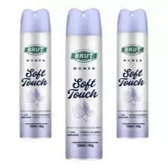 Kit com 3 Desodorante Brut 150ml Soft Touch