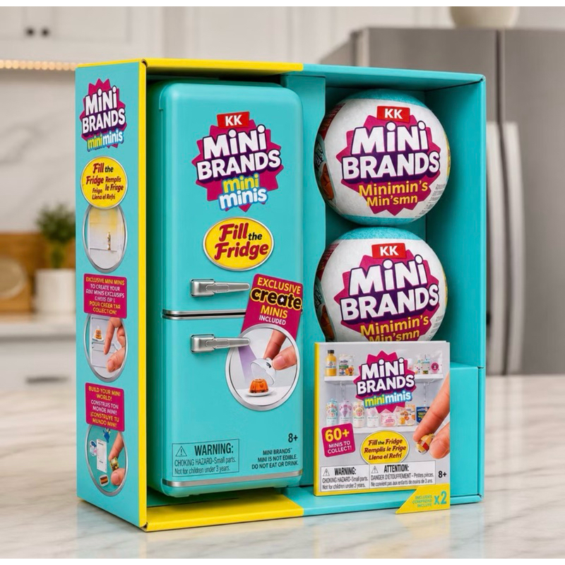 Mini Geladeira Surpresa Mini Brands com Miniaturas Colecionáveis