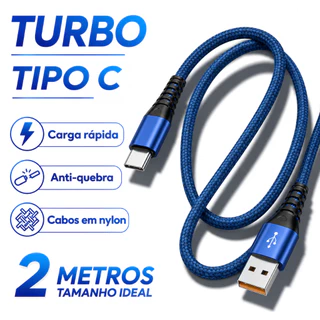 Cabo de Carregador Usb-c Antiquebra 2 Metros Tipo C