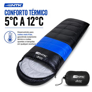 Postagem no mesmo dia!! Azul e preto Saco de dormir Nautika Viper leve e compacto