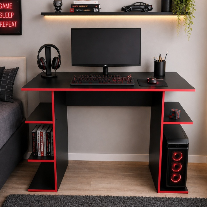 Mesa Gamer Escrivaninha Jogos Computador PC Quarto Escritório Cores — imagem 2