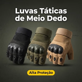 Luvas Militares Táticas Masculinas Anti-Skid Respiráveis Combate Paintball Atividades Externas Tamanho Único